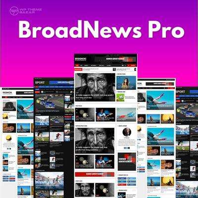 BroadNews Pro Wordpress Theme Lifetime