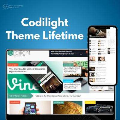 Wp Install with Codilight Theme Lifetime