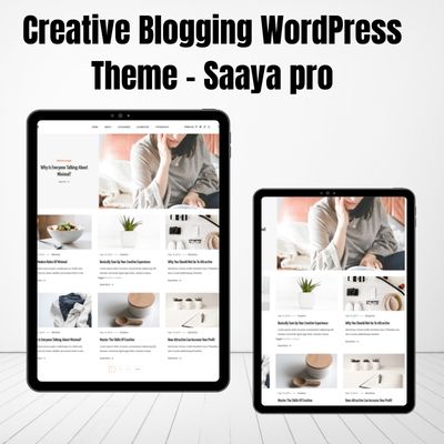 Creative Blogging WordPress Theme - Saaya pro